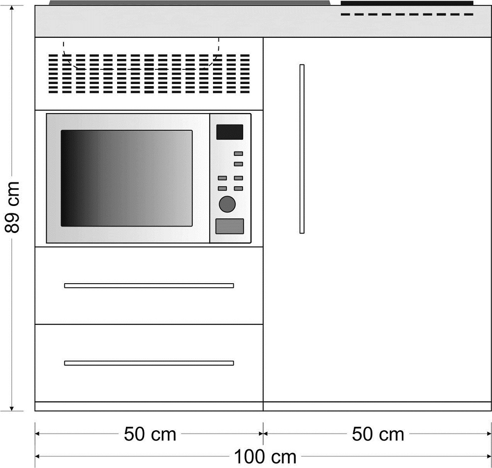 Mini-Cuisine Inox avec Lave-Vaisselle et Vitrocéramiques MPGSES110