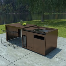 Nota + COPPER indoor-outdoor mono block premium kitchen
