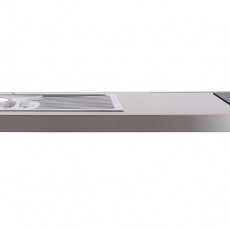 Pantry top stainless steel brushed 160 x 60 cm induction