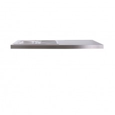 Pantry top stainless steel brushed 180 x 60 cm without coock