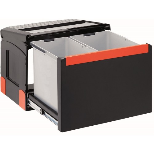 Franke CUBE 50 afval systeem 2 baks ingebouwd in keuken