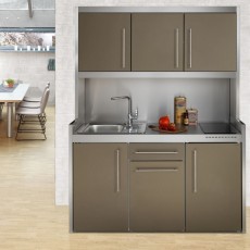 Project kitchen STUDIOLINE 150 cm fridge + ceramic coocking