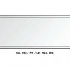 Edelstaal rugwand 170 cm voor minikeukens