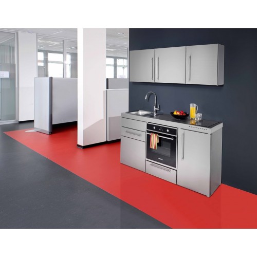 Project minikeuken MILANO 150 cm INOX 3 toestellen