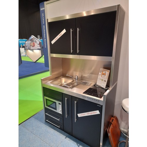 Cuisine de projet OSLO 120 cm noir Studioline 3 appareils