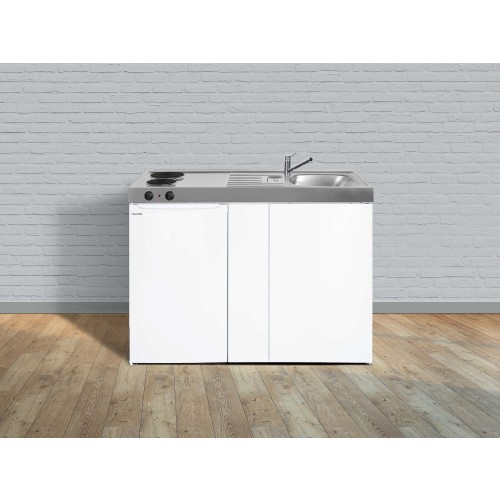 Minikeuken EASYLINE ME 120 koelkast en kookplaat links