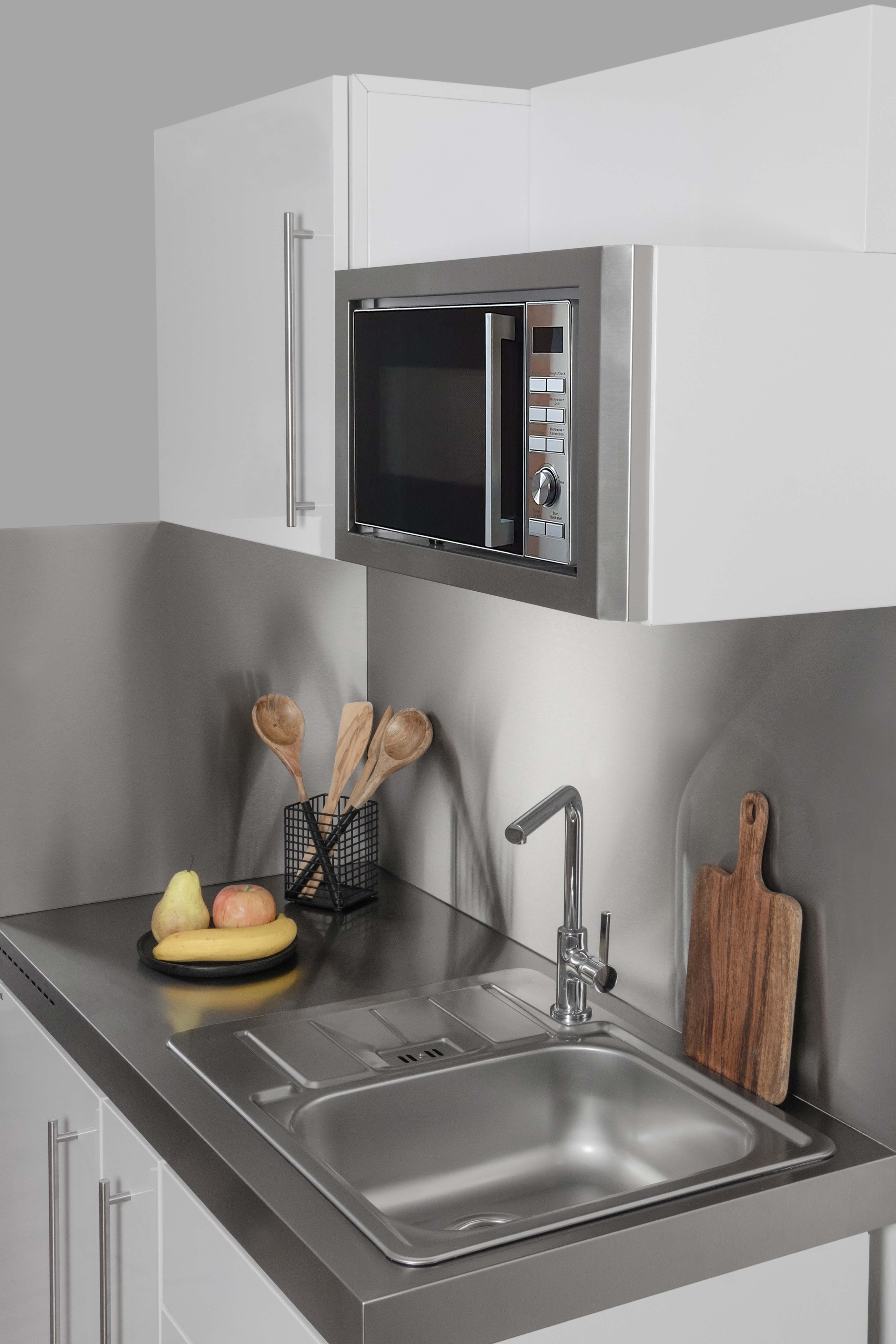 Mini-cuisine avec évier, réfrigérateur et vitrocéramiques MP120