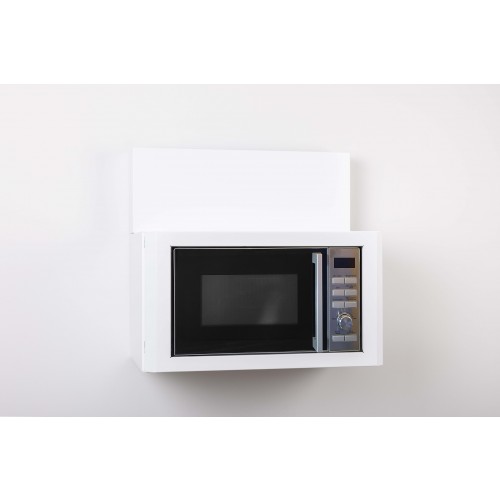 Voorgemonteerde metalen hangkast inclusief combimagnetron