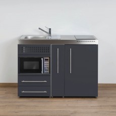 Minikeuken PREMIUMLINE MPM 120 A Lei grijs met 3 toestellen