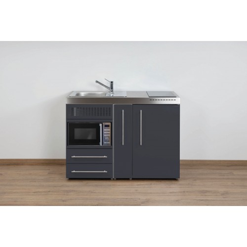 Minikeuken PREMIUMLINE MPM 120 A Lei grijs met 3 toestellen