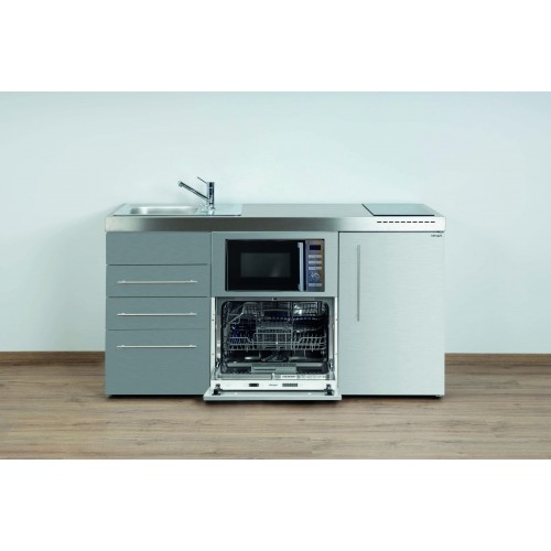 Minikeuken PREMIUMLINE EDELSTAAL 160 cm All-in-One