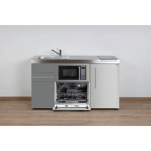 Minikeuken PREMIUMLINE EDELSTAAL 150 cm All-in-One plus