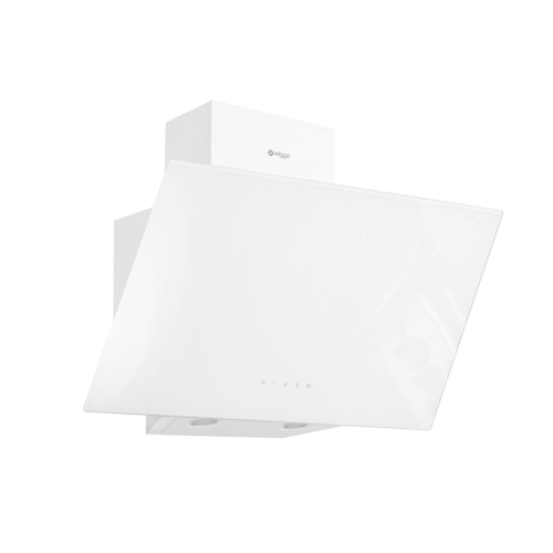 Dampkap 60 cm schuin Wit Glas uitlaat of recirculatie