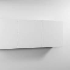 Wall cabinet metal white pre build 150 cm