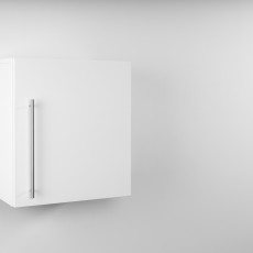 Wall cabinet metal white pre build 50 cm