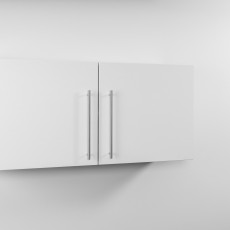 Wall cabinet metal white pre build 120 cm