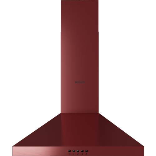 Decoratieve 50 cm Rode afzuigkap 300m³/h-recirculatie