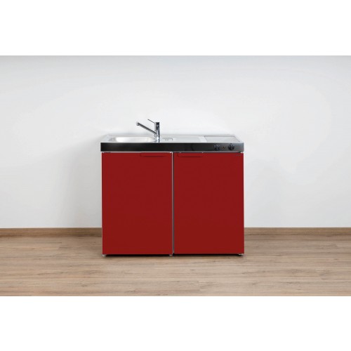 Minikeuken KITCHENLINE  MK 100 rood vitrokeramische kookplaa