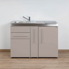 Minikeuken PREMIUMLINE MP120A Zand koelkast en vitrocerami