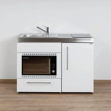 Minikitchen PREMIUMLINE 120cm fridge, microwave hot air, ind