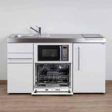 Mini-cuisine 150 cm avec frigo, L-V, M-O et vitrocéramiques