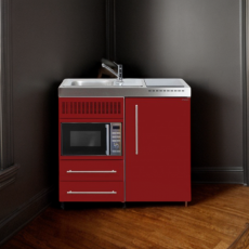 Minikitchen 100 cm fridge, microwave heating air, hob vitro