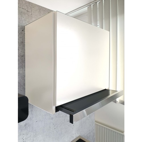 Voorgemonteerde metalen witte hangkast 60 cm met afzuigkap