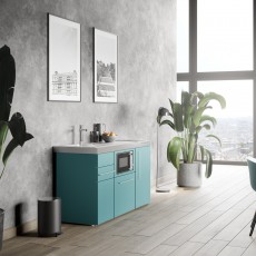 Project minikitchen TURQUOISE 150 cm  with 4 electrical app