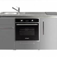 Minikeuken DESIGNLINE MDB 150 RVS - Inox met 3 toestellen