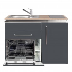 Minikitchen DESIGNLINE 120 cm Slate grey 3 electrical