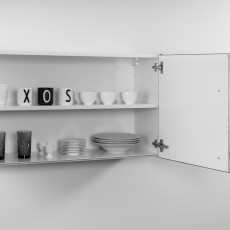Wall cabinet DESIGNLINE stainless steel pre built 100 cm
