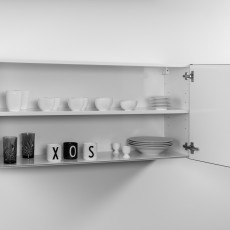 Wall cabinet DESIGNLINE stainless steel pre built 120 cm