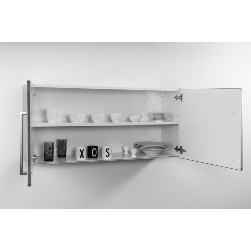 Voorgemonteerde DESIGNLINE Inox edelstaal hangkast 120 cm