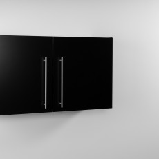 Wall cabinet metal black pre build 100 cm