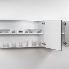Wall cabinet metal slate grey pre built 150 cm