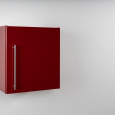 Wall cabinet metal red pre build 50 cm
