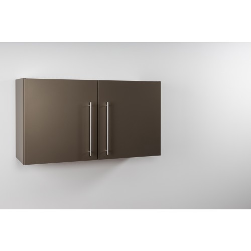 Voorgemonteerde metalen taupe hangkast 100 cm