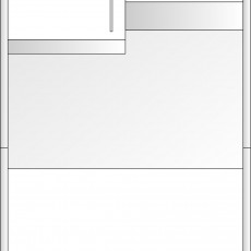 STUDIO LINE SLDH-H2220 for 100 cm minikitchen with extractor