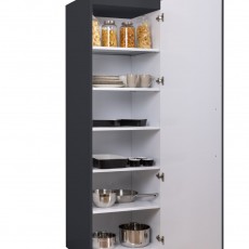Metal tall cupboard 60 x 200 cm Slate grey pre built