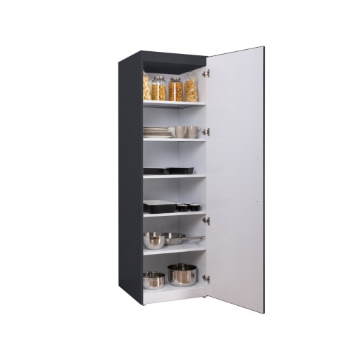 Metalen kolomkast Lei grijs  60 x 200 cm compleet voorgemon