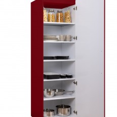Metal tall cupboard 60 x 200 cm Red pre built