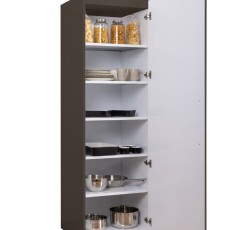 Metal tall cupboard 60 x 200 cm Mocha metallic pre built