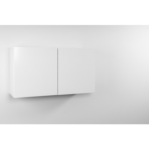 Armoires suspendue métal blanc montées 100 cm poignée inviis