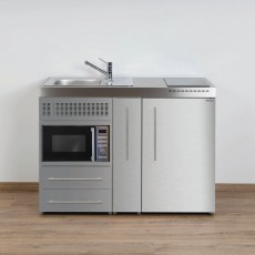 Minikeuken PREMIUMLINE MPM 120 A RVS INOX inductie kookplaat
