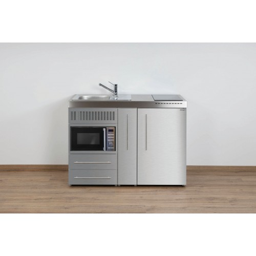 Minikeuken PREMIUMLINE MPM 120 A RVS INOX inductie kookplaat